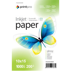 Фотопапір PrintPro глянцевий 200г/м2 10x15см 1000арк (PGE20010004R)