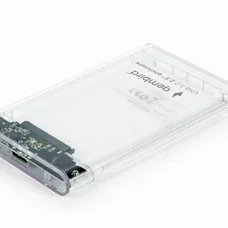 Зовнішня кишеня Gembird для підключення SATA HDD 2.5", USB 3.0, пластик, Transparent (EE2-U3S9-6)