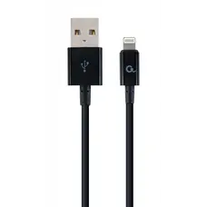 Кабель Cablexpert USB - Lightning (M/M), преміум, 2 м, чорний (CC-USB2P-AMLM-2M)