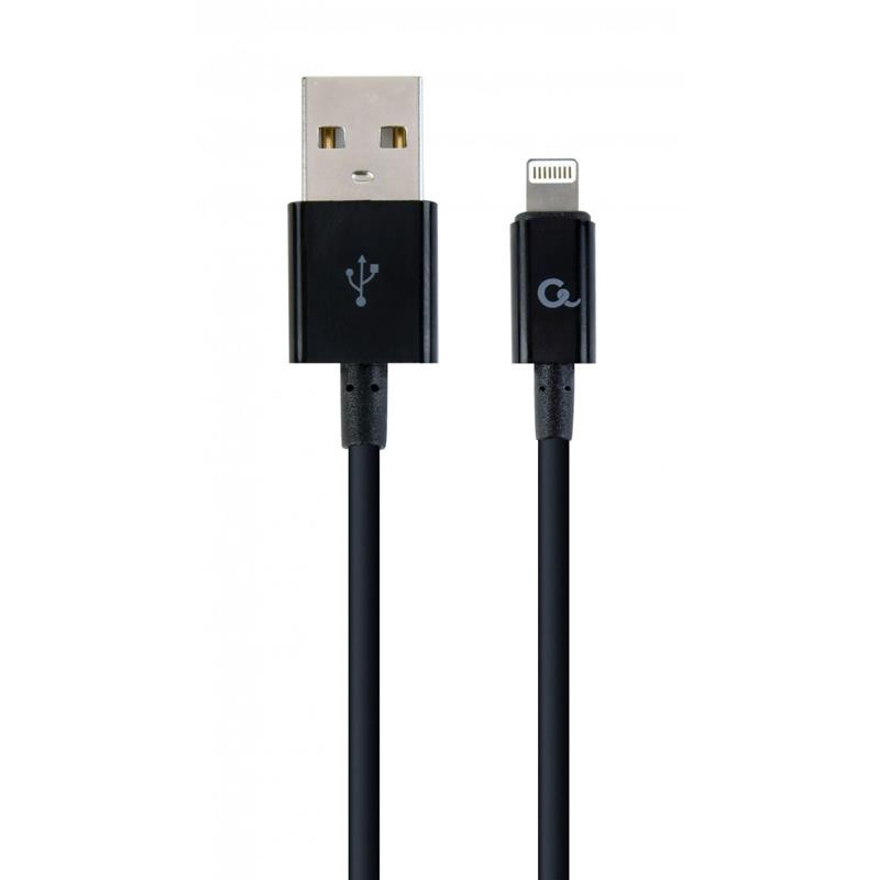 Кабель Cablexpert USB - Lightning (M/M), преміум, 2 м, чорний (CC-USB2P-AMLM-2M)