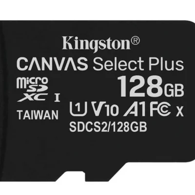 Карта пам`яті MicroSDXC 128GB UHS-I Class 10 Kingston Canvas Select Plus R100MB/s (SDCS2/128GBSP)