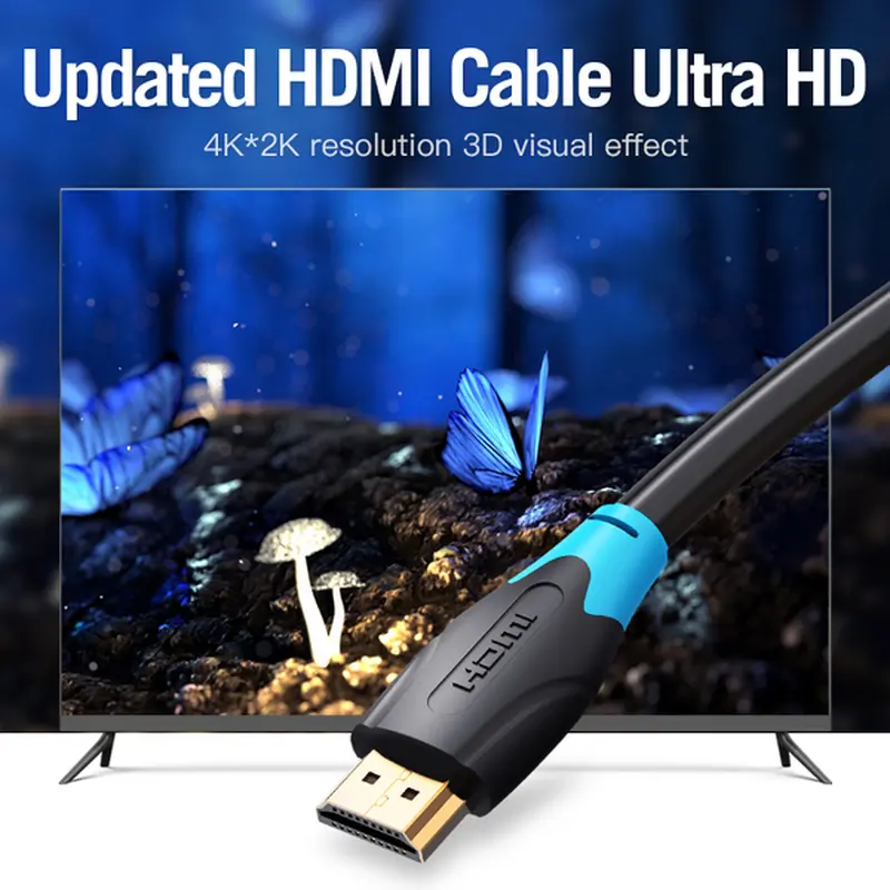 Кабель Vention HDMI - HDMI V 2.0 (M/M), 3 м, Black (AACBI) Кабель Vention HDMI - HDMI V 2.0 (M/M), 3 м, Black (AACBI)
