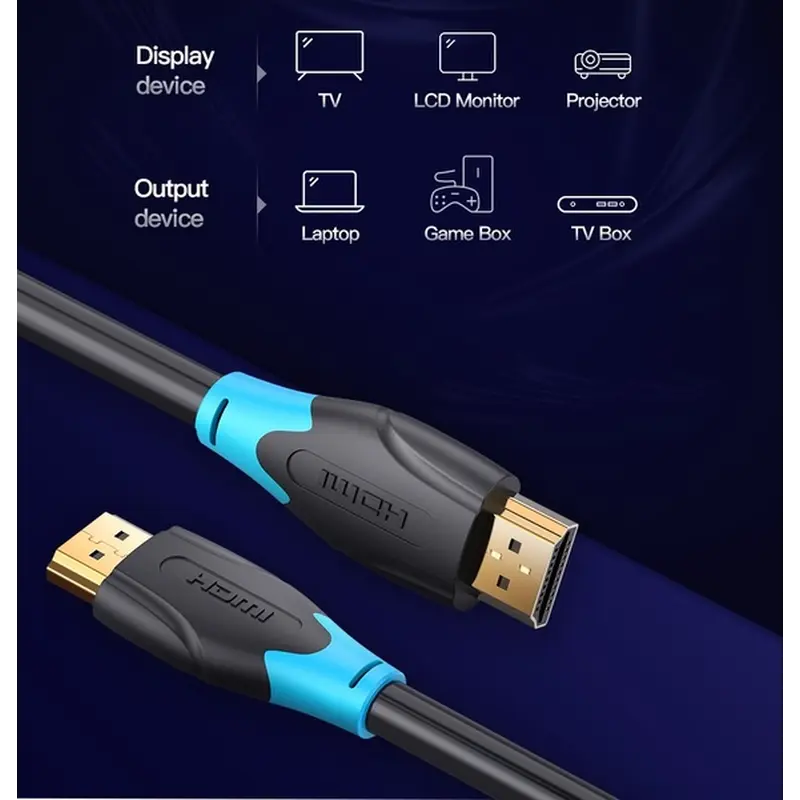 Кабель Vention HDMI - HDMI V 2.0 (M/M), 3 м, Black (AACBI) Кабель Vention HDMI - HDMI V 2.0 (M/M), 3 м, Black (AACBI)