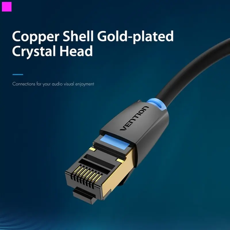 Патч-корд Vention CAT 8 SFTP Ethernet, 0.5 m, Black (IKABD) Патч-корд Vention CAT 8 SFTP Ethernet, 0.5 m, Black (IKABD)