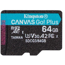 Карта пам`яті MicroSDXC 64GB UHS-I/U3 Class 10 Kingston Canvas Go! Plus R170/W70MB/s (SDCG3/64GBSP)