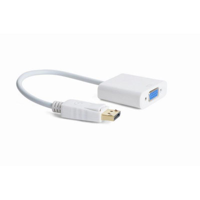 Адаптер Cablexpert DisplayPort - VGA (M/F), 0.15 м, білий (A-DPM-VGAF-02-W) пакет