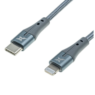 Кабель Grand-X USB Type-C - Lightning (M/M), MFI, Power Delivery 18W, 1 м, Gray (CL-01)