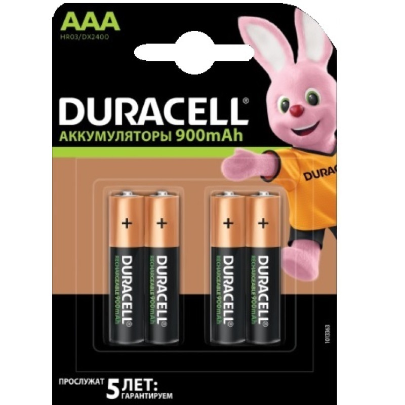 Акумулятор Duracell Recharge DX2400 LSD Ni-MH AAA/HR03 900 mAh BL 4шт