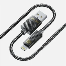 Кабель Luxe Cube Premium USB - Lightning (M/M), 1 м, серый (9780201379648)