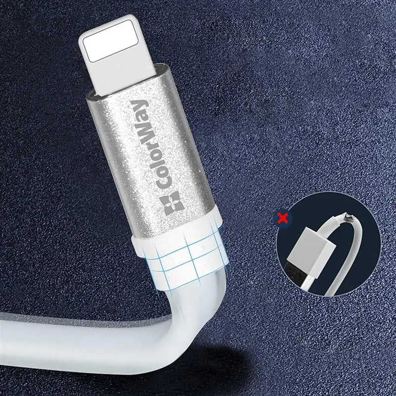 Кабель ColorWay USB - Lightning (M/M), 0.25 м, White (CW-CBUM-LM25W) Кабель ColorWay USB - Lightning (M/M), 0.25 м, White (CW-CBUM-LM25W)