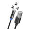 Кабель ColorWay USB - Lightning + micro USB + USB Type-C (M/M), Magnetic Rotation 540°, 2.4 А, 1 м, Black (CW-CBUU037-BK)