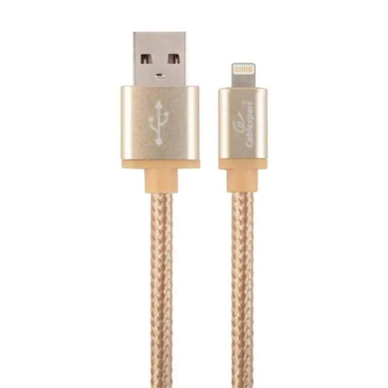 Кабель Cablexpert USB - Lightning (M/M), 1.8 м, золотистий (CCB-mUSB2B-AMLM-6-G) Кабель Cablexpert USB - Lightning (M/M), 1.8 м, золотистий (CCB-mUSB2B-AMLM-6-G)