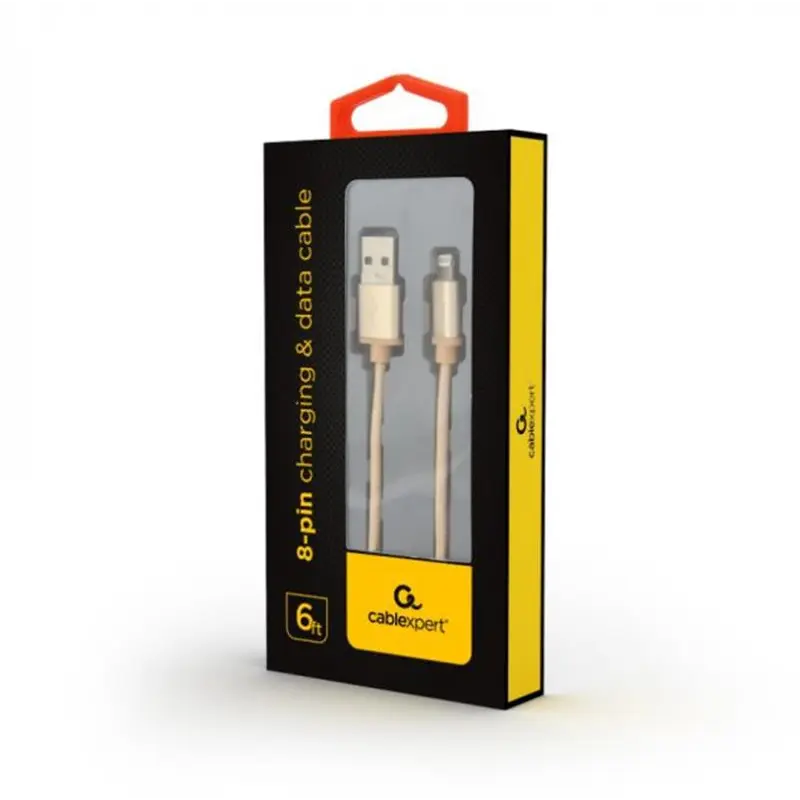 Кабель Cablexpert USB - Lightning (M/M), 1.8 м, золотистий (CCB-mUSB2B-AMLM-6-G) Кабель Cablexpert USB - Lightning (M/M), 1.8 м, золотистий (CCB-mUSB2B-AMLM-6-G)