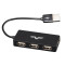 Концентратор USB 2.0 Frime 4хUSB2.0 Black (FH-20030)