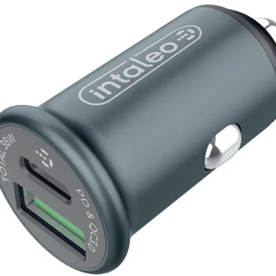 Автомобільний зарядний пристрій Intaleo CCGQPD238 (2USB, 3A) Grey (1283126509971)
