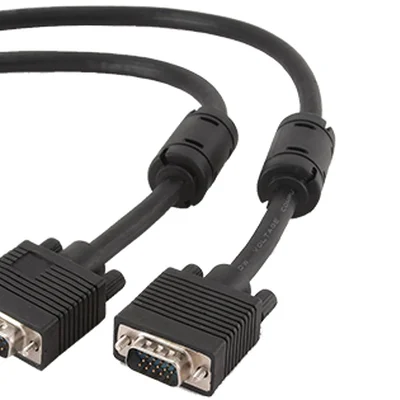 Кабель Cablexpert (CC-PPVGA-10-B) VGA-VGA HD15M/HD15M з 2-ма фер. кільцями, подвійний екран, чорний, 3м