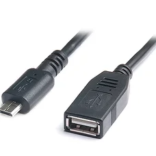 Кабель REAL-EL USB - micro USB V 2.0 (F/M), 0.1 м, чорний (EL123500014)