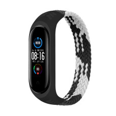 Ремінець BeCover Elastic Nylon Style для Xiaomi Mi Smart Band 5/Mi Smart Band 6 Size L Black/White (706158)