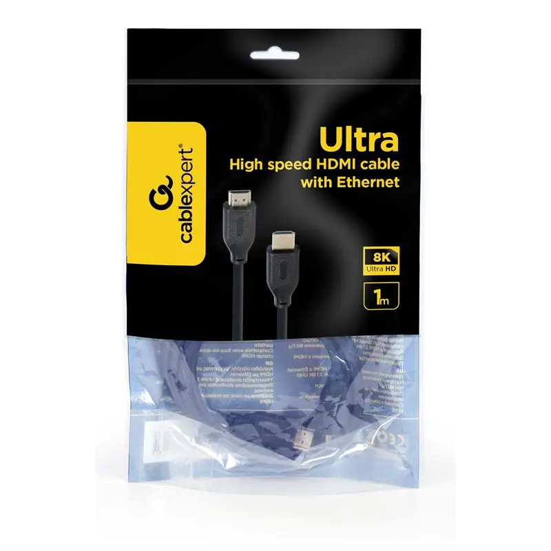 Кабель Cablexpert (CC-HDMI8K-1M) HDMI - HDMI v.2.1, 1м, Black Кабель Cablexpert (CC-HDMI8K-1M) HDMI - HDMI v.2.1, 1м, Black
