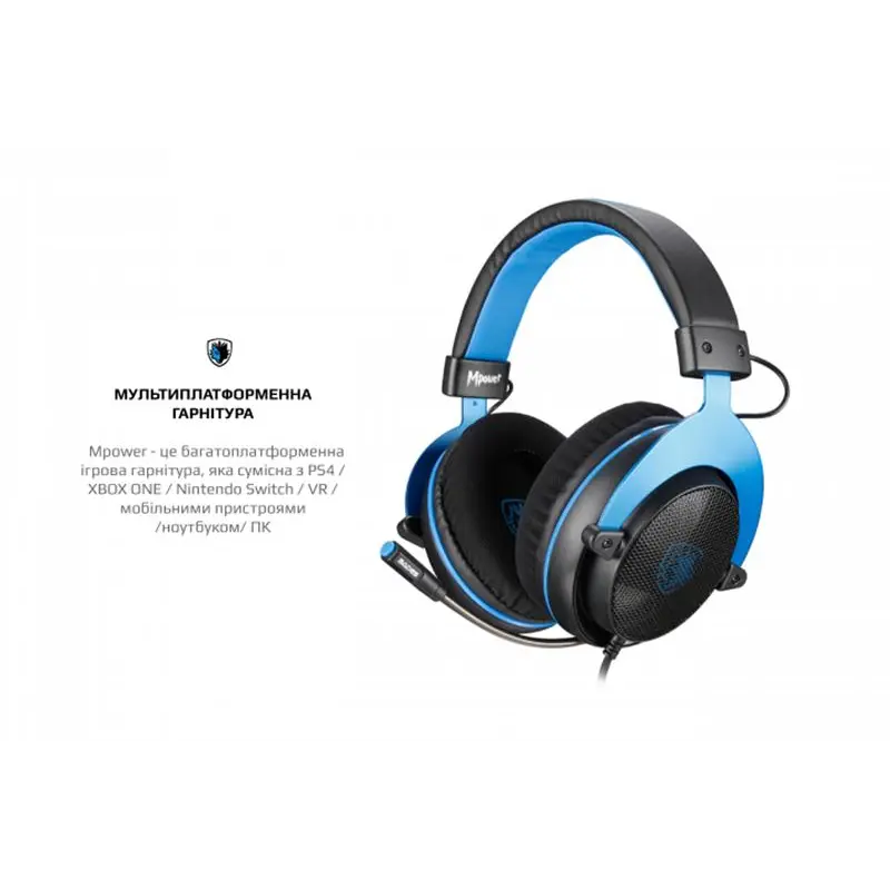 Гарнітура Sades SA-723 Mpower Blue/Black (sa723blj) Гарнітура Sades SA-723 Mpower Blue/Black (sa723blj)