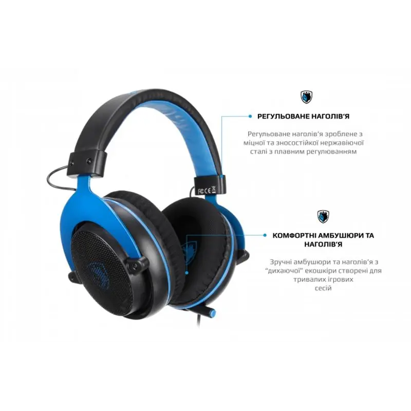 Гарнітура Sades SA-723 Mpower Blue/Black (sa723blj) Гарнітура Sades SA-723 Mpower Blue/Black (sa723blj)