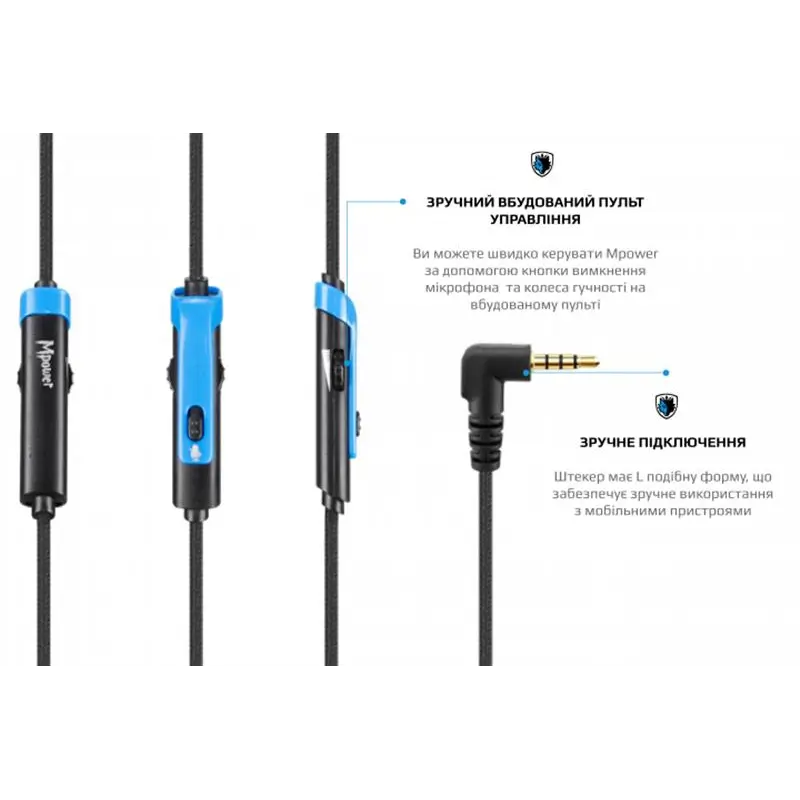 Гарнітура Sades SA-723 Mpower Blue/Black (sa723blj) Гарнітура Sades SA-723 Mpower Blue/Black (sa723blj)