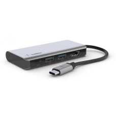 Док-станція USB-C Belkin 4in1 Multiport Dock Gray (AVC006BTSGY)