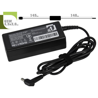 Блок живлення 1StCharger для ноутбука Asus 19V 65W 3.42A 4.5х3.0мм + каб.живл. (AC1STAS65WE)