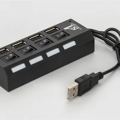Концентратор 1stCharge HUB1ST20401, 4хUSB2.0, Black