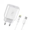Зарядний пристрій SkyDolphin SC18EL PD2.0 (1USB-С, 3A) White (MZP-000156) + кабель Lightning