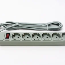 Фільтр живлення ProLogix (PRS-075P6-45G) 0.75 мм, 6 розеток, 4.5 м, сірий