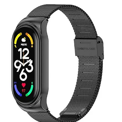Ремінець BeCover Metal для Xiaomi Mi Smart Band 7 Black (707493)