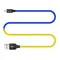 Кабель ColorWay USB - Lightning (M/M), 2.4 А, 1 м, Blue/Yellow (CW-CBUL052-BLY)