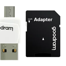 Карта пам`ятi MicroSDHC 16GB UHS-I Class 10 GOODRAM + SD-adapter + OTG Card reader (M1A4-0160R12)