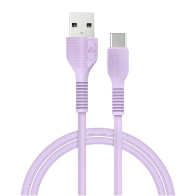 Кабель ACCLAB AL-CBCOLOR-T1PP USB-USB Type-C 1.2м Purple (1283126518270)