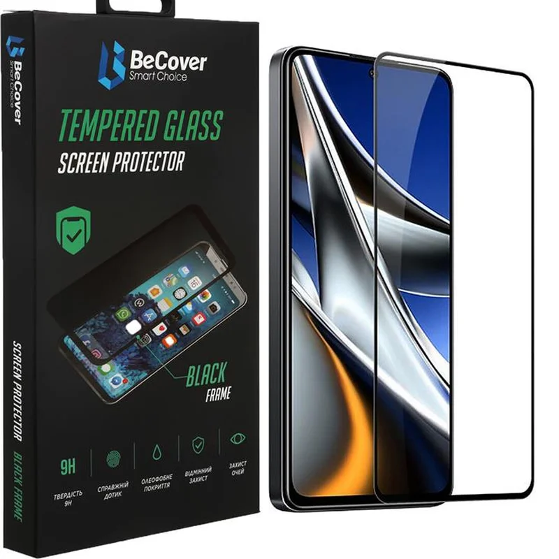 Захисне скло BeCover для Xiaomi Poco X4 Pro 5G Black (708149)