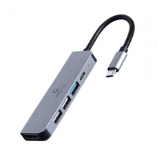 Док-станція Cablexpert USB-C 5-в-1 (A-CM-COMBO5-03) USB/HDMI/PD