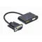 Адаптер Cablexpert VGA - HDMI+VGA (M/F), 0.15 м, Black (A-VGA-HDMI-02)