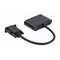Адаптер Cablexpert VGA - HDMI+VGA (M/F), 0.15 м, Black (A-VGA-HDMI-02)