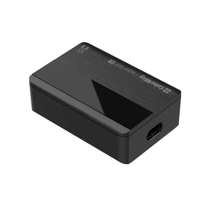Мережевий зарядний пристрій ColorWay Power Delivery (2USB-A + 2USB TYPE-C) (65W) Black (CW-CHS040PD-BK) Мережевий зарядний пристрій ColorWay Power Delivery (2USB-A + 2USB TYPE-C) (65W) Black (CW-CHS040PD-BK)
