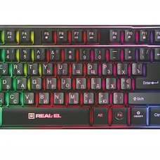 Клавіатура REAL-EL Gaming 8710 TKL Backlit Ukr Black