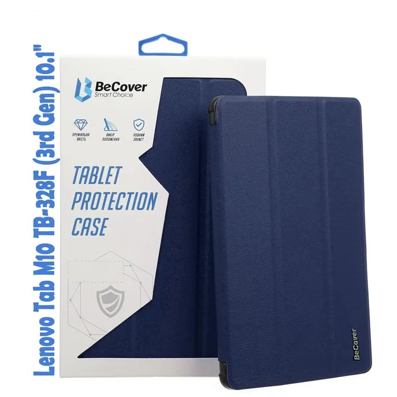 Чохол-книжка BeCover Smart для Lenovo Tab M10 TB-328F (3rd Gen) 10.1" Deep Blue (708282) Чохол-книжка BeCover Smart для Lenovo Tab M10 TB-328F (3rd Gen) 10.1" Deep Blue (708282)