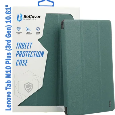 Чохол-книжка BeCover Soft Edge для Lenovo Tab M10 Plus TB-125F (3rd Gen)/K10 Pro TB-226 10.61" Dark Green (708368)