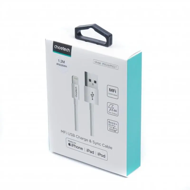 Кабель Choetech USB - Lightning (M/M), 1.2 м, White (IP0026-WH) Кабель Choetech USB - Lightning (M/M), 1.2 м, White (IP0026-WH)