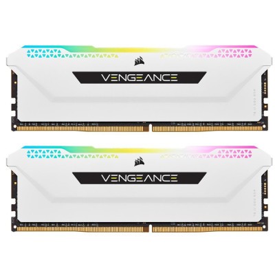 Модуль пам`ятi DDR4 2x16GB/3600 Corsair Vengeance RGB Pro SL White (CMH32GX4M2D3600C18W)