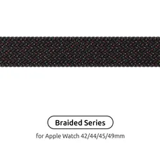 Ремінець Armorstandart Braided Solo Loop для Apple Watch 42mm/44mm/45mm/49mm Black Unity Size 6 (148 mm) (ARM64907)