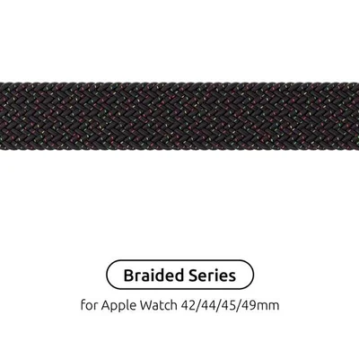 Ремінець Armorstandart Braided Solo Loop для Apple Watch 42mm/44mm/45mm/49mm Black Unity Size 6 (148 mm) (ARM64907)