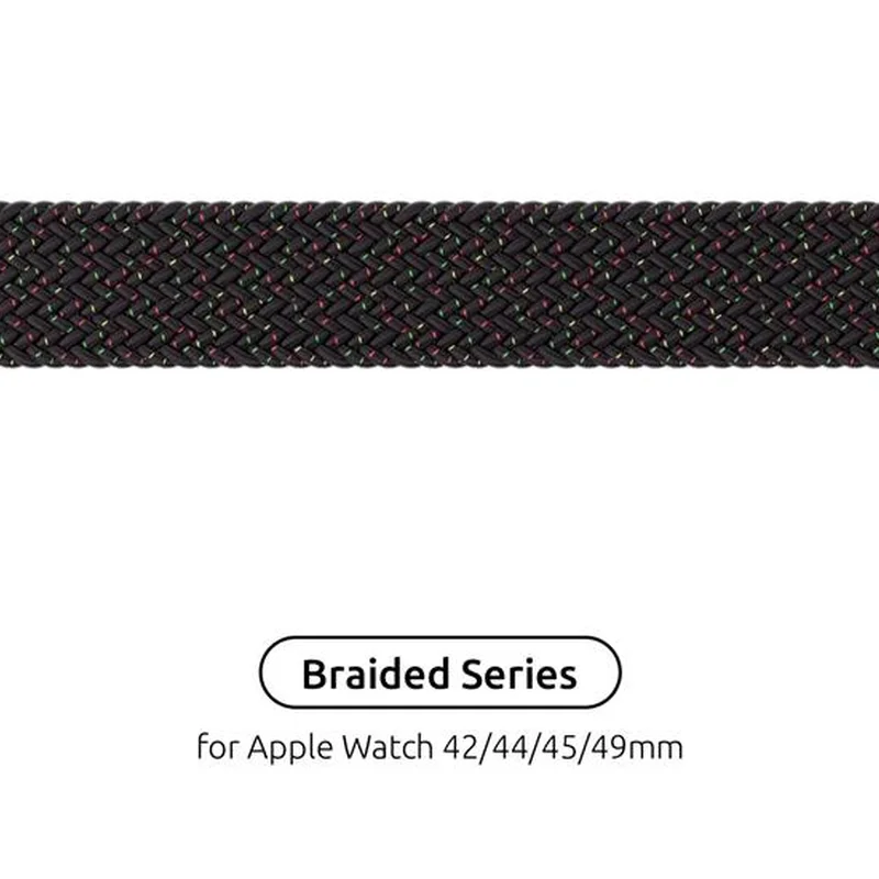 Ремінець Armorstandart Braided Solo Loop для Apple Watch 42mm/44mm/45mm/49mm Black Unity Size 6 (148 mm) (ARM64907)