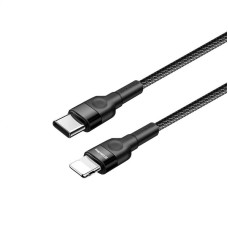 Кабель ColorWay USB Type-C - Lightning (M/M), PD Fast Charging 20W, 3.0 А, 0.3 м, Black (CW-CBPDCL054-BK)