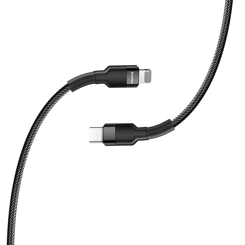 Кабель ColorWay USB Type-C - Lightning (M/M), PD Fast Charging 20W, 3.0 А, 0.3 м, Black (CW-CBPDCL054-BK) Кабель ColorWay USB Type-C - Lightning (M/M), PD Fast Charging 20W, 3.0 А, 0.3 м, Black (CW-CBPDCL054-BK)